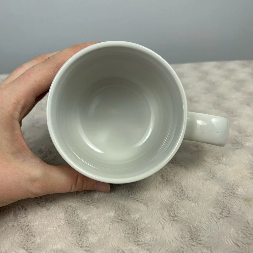 Crate & Barrel Camilla Engdahl Black Dot Coffee Mug Ribbed Circle White